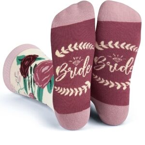 LAVLEY FLORAL PRINT BRIDE CREW LENGTH SOCKS